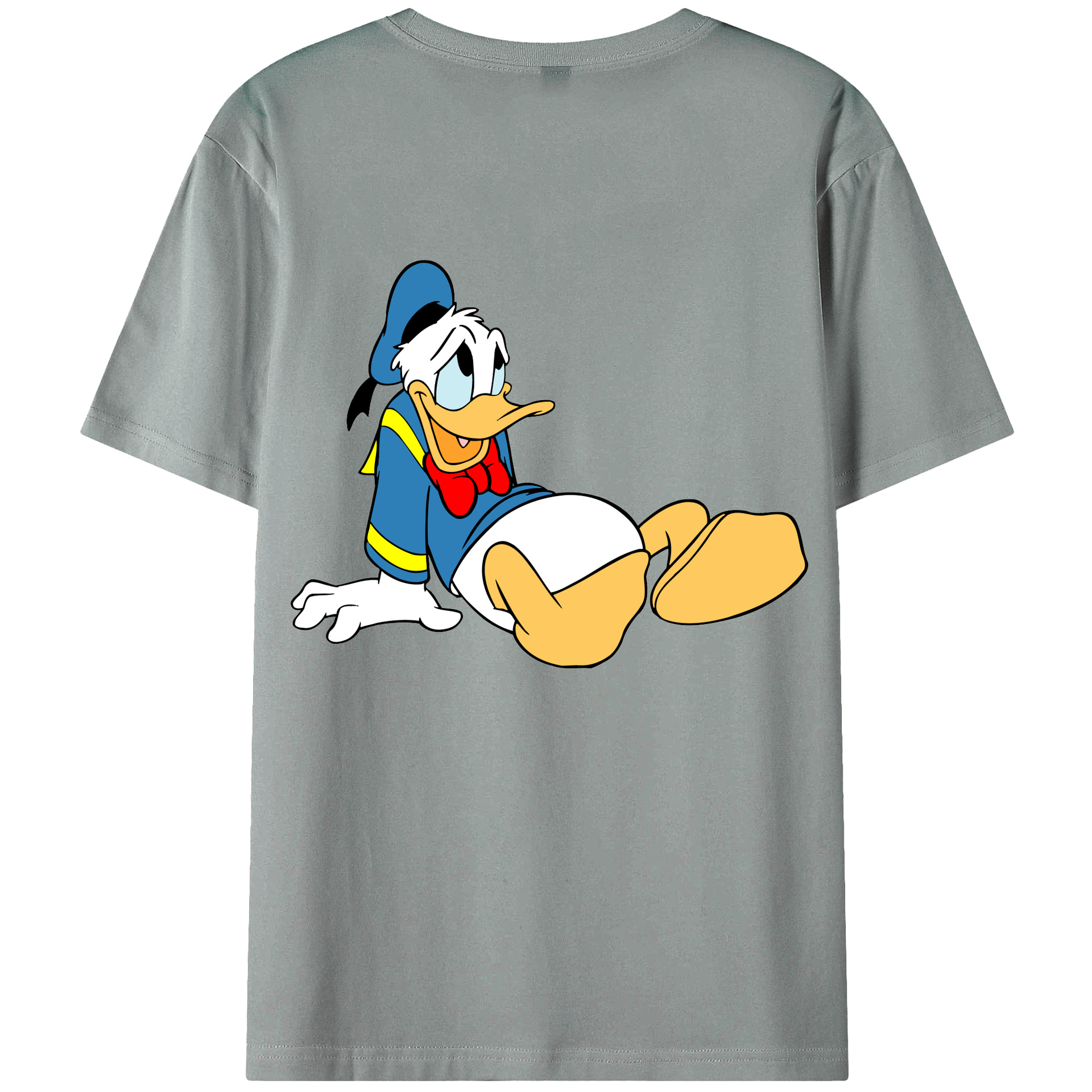 ミッキーマウス Mickey Mouse 綿100％ メンズ半袖Tシャツ（バックプリント） 通気性